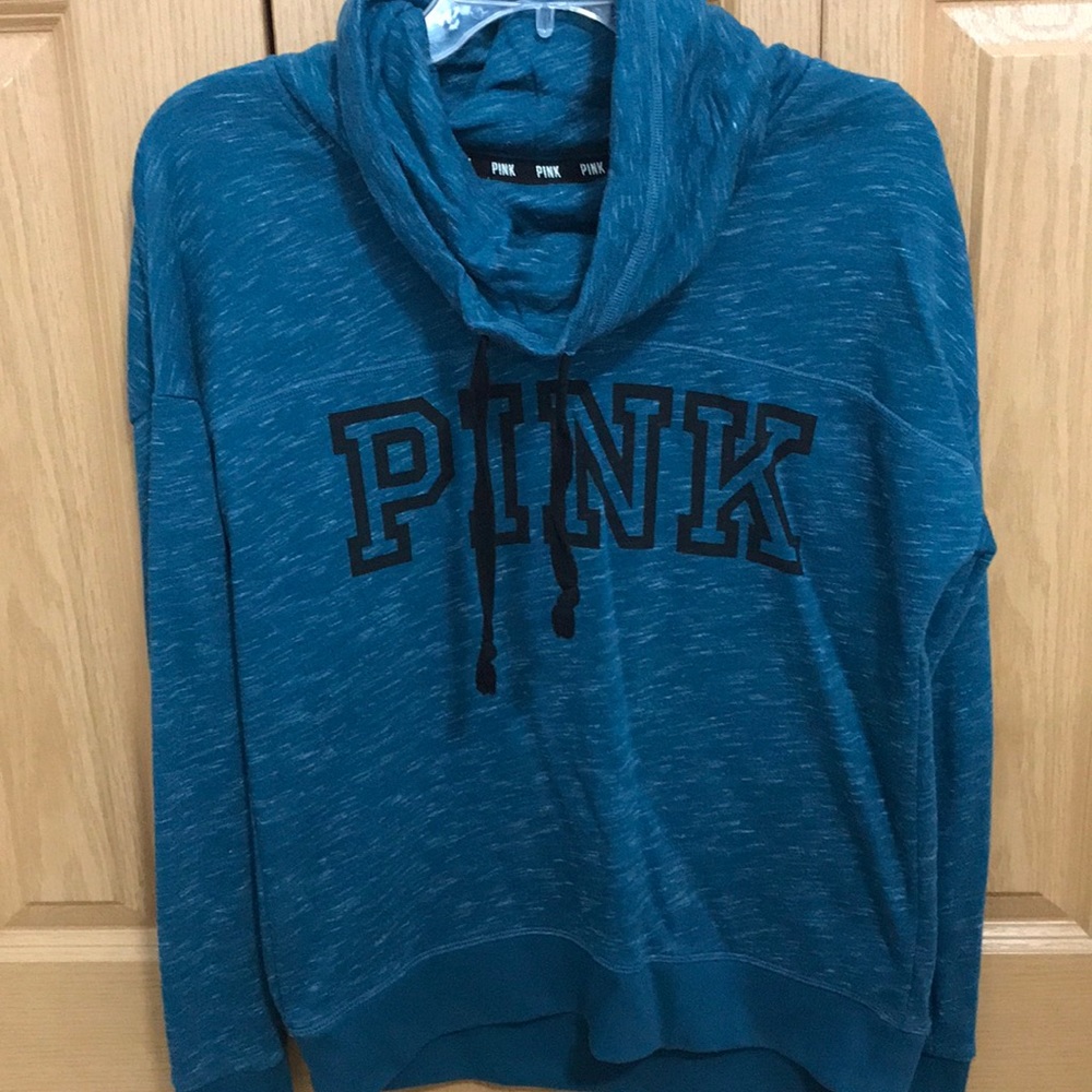 PINK cow neck sweatshirt